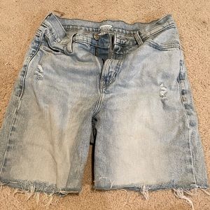 Old navy mid thigh jean shorts rollable